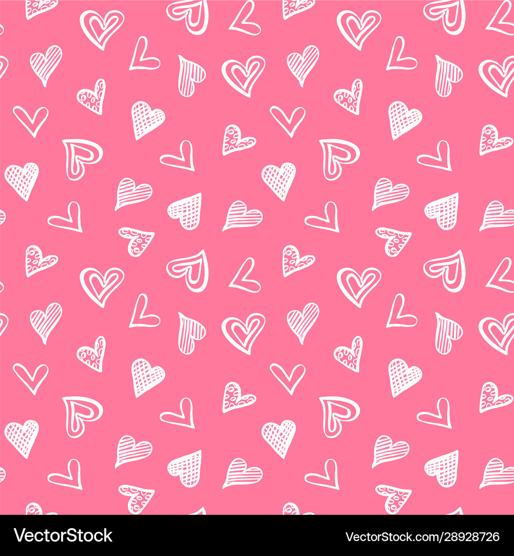 Seamless pattern with heart Royalty Free Vector Image
