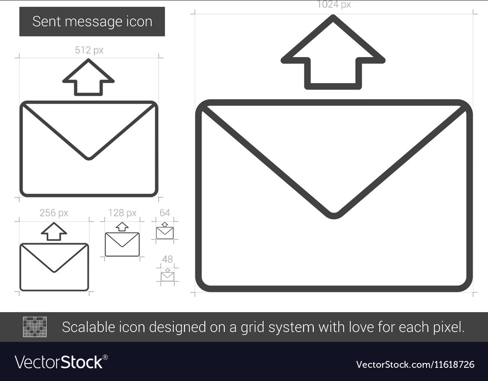 Send message line icon