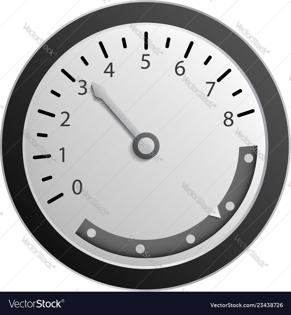 Tachometer icon realistic style Royalty Free Vector Image
