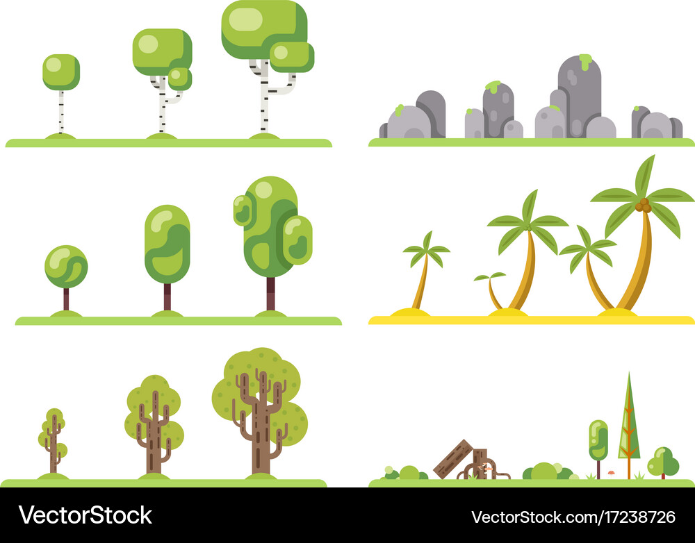 Tree Icon Set - Forest & Nature Royalty Free Vector