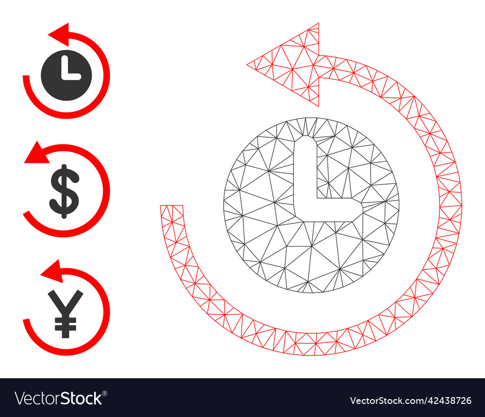 Web carcass time return rotation icon vector image Web carcass time return rotation icon