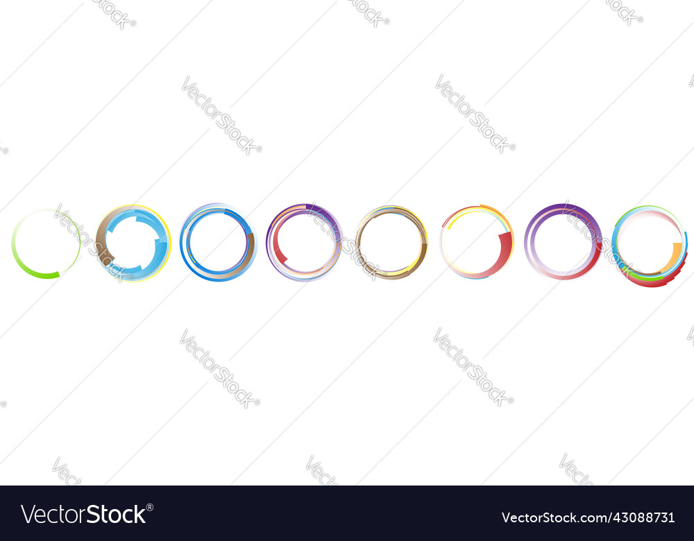 Abstract circle circular design element icon vector image Abstract circle circular design element icon