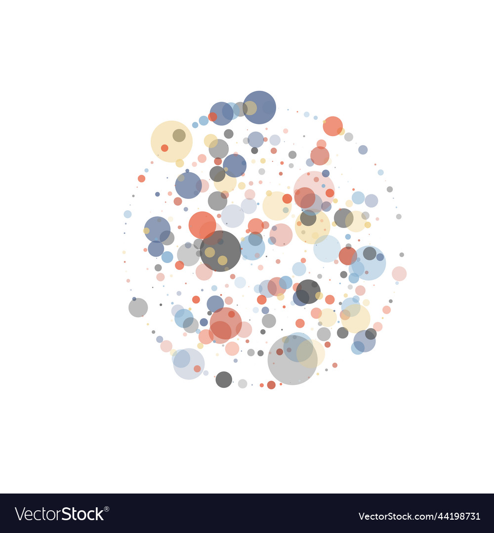 Abstract circle frame with halftone dots vector image Abstract circle frame with halftone dots