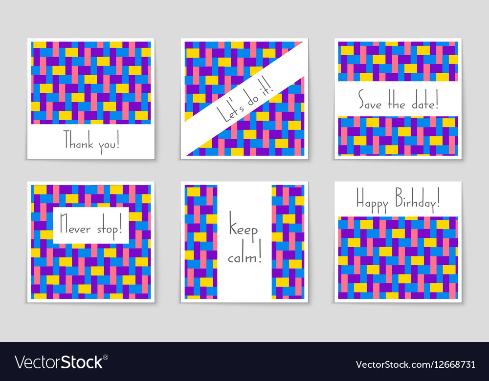 Abstract layout background set for art