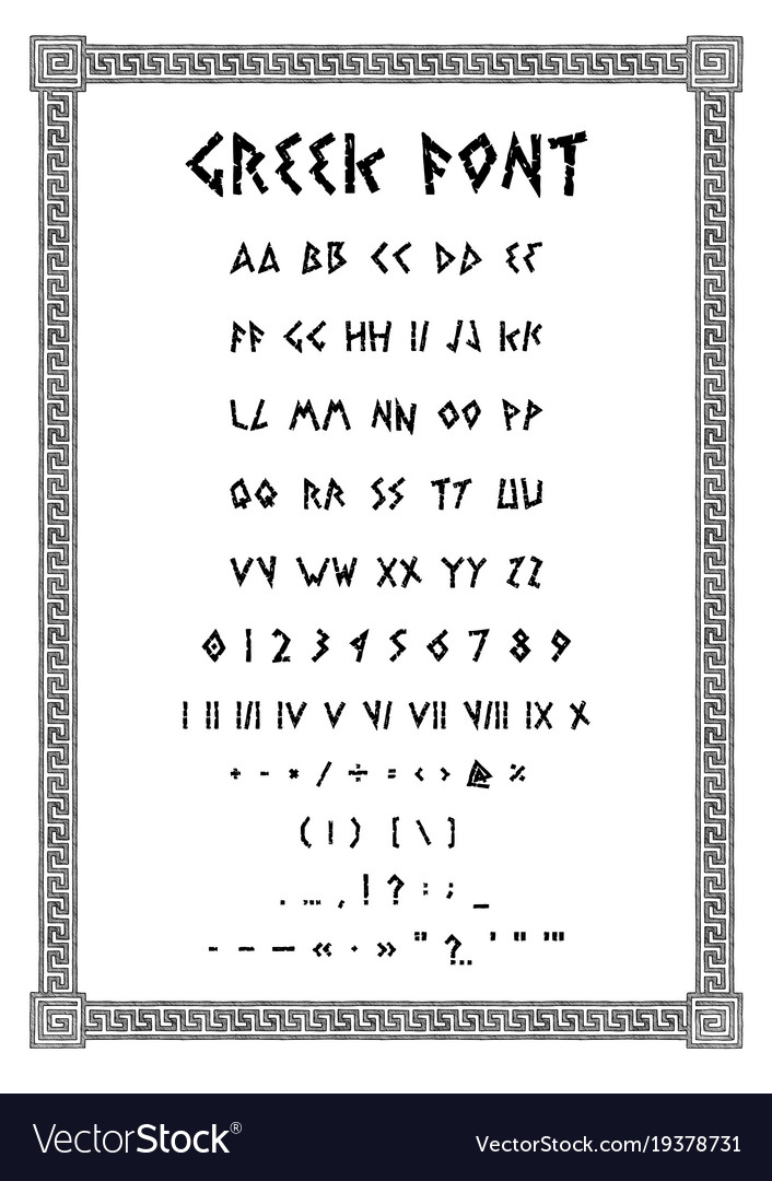 ancient greek alphabet font