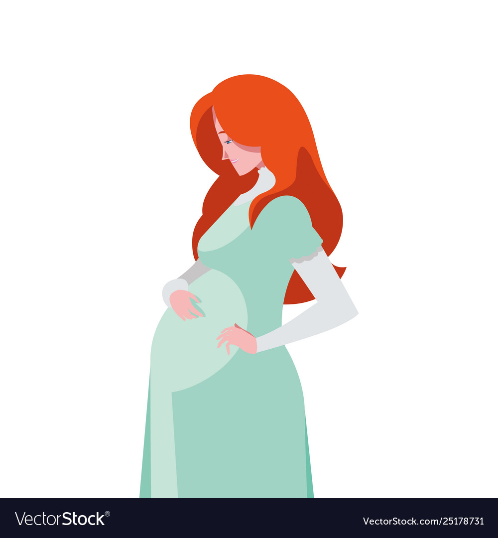 Beautiful pregnancy woman character