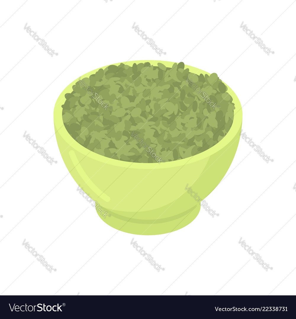 Schüssel aus grünem Lentil Gruel isoliert gesunde Lebensmittel vector image Schüssel aus grünem Lentil Gruel isoliert gesunde Lebensmittel
