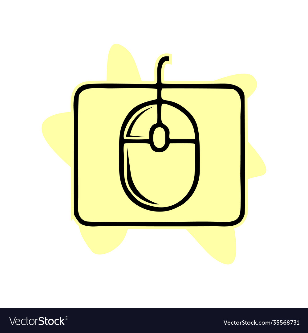 Computer mouse icon isolated on white background vector image Computer mouse icon isolated on white background