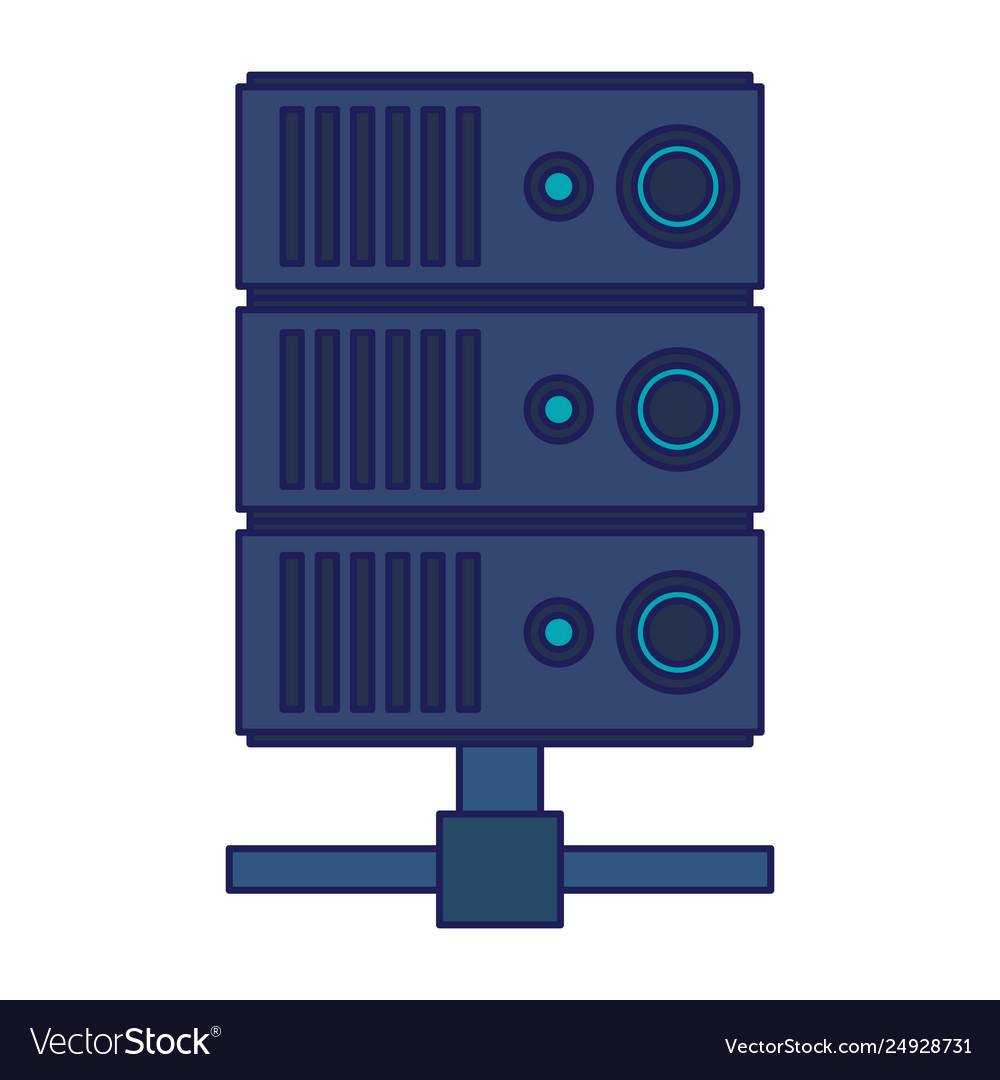 Database server technology isolated blue lines