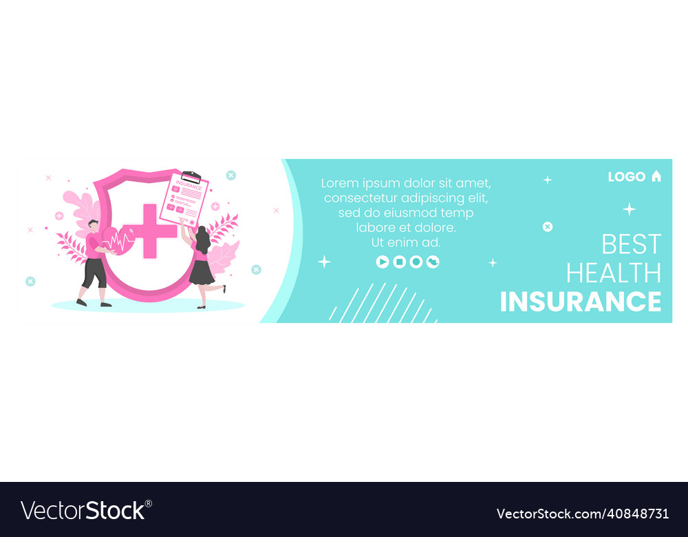 Health care banner template flat design editable