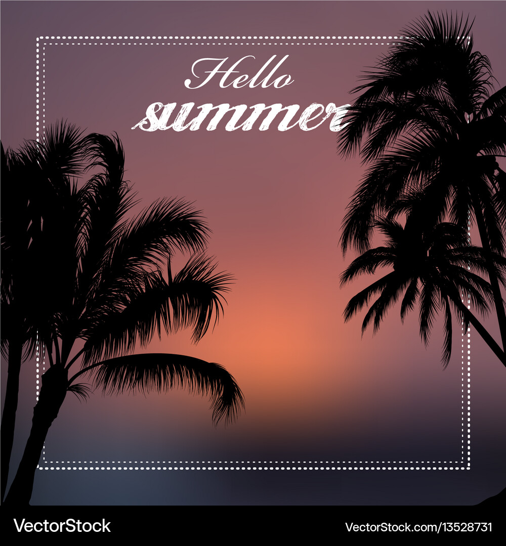 Hello summer Royalty Free Vector Image - VectorStock