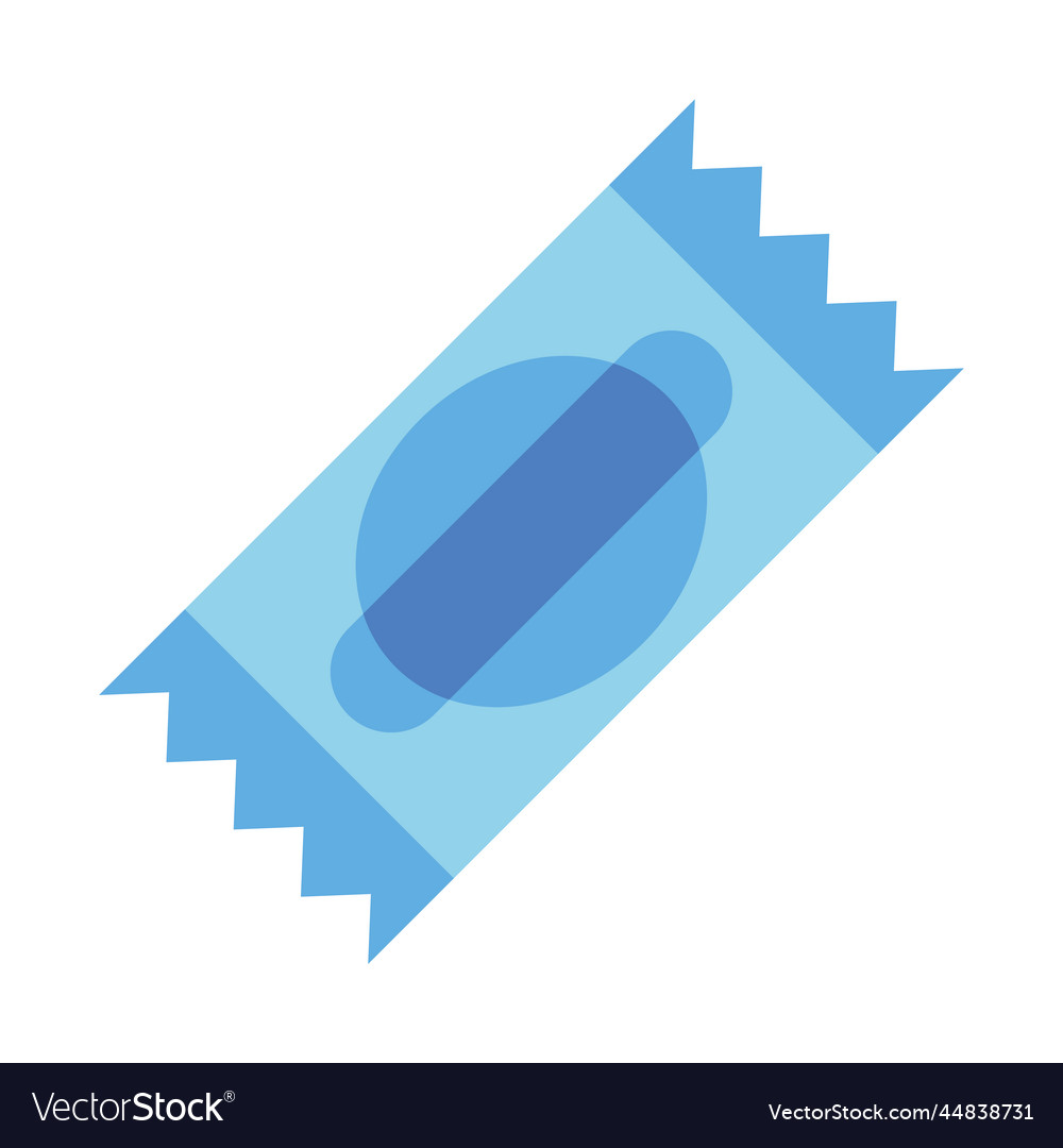 Isolated blue candy sheer flat icon