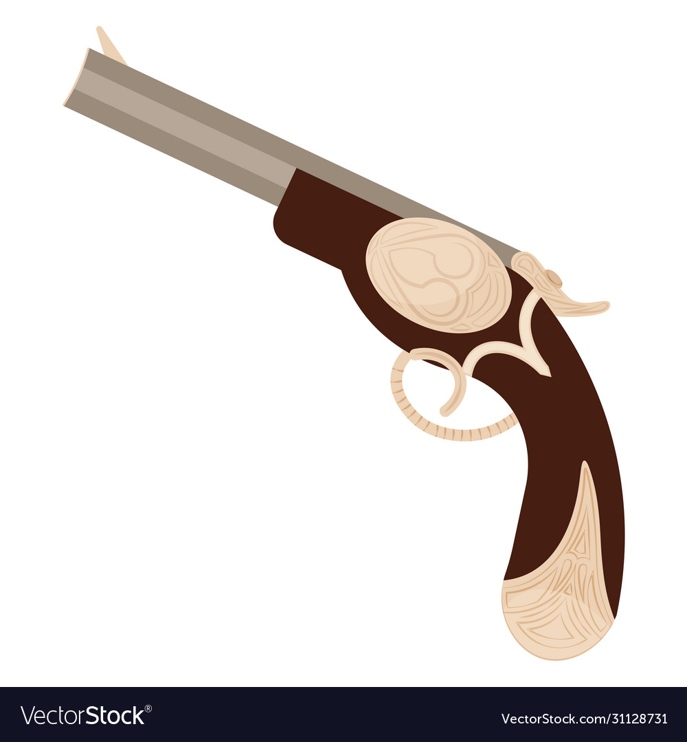 Isolated cowboy gun Royalty Free Vector Image - VectorStock