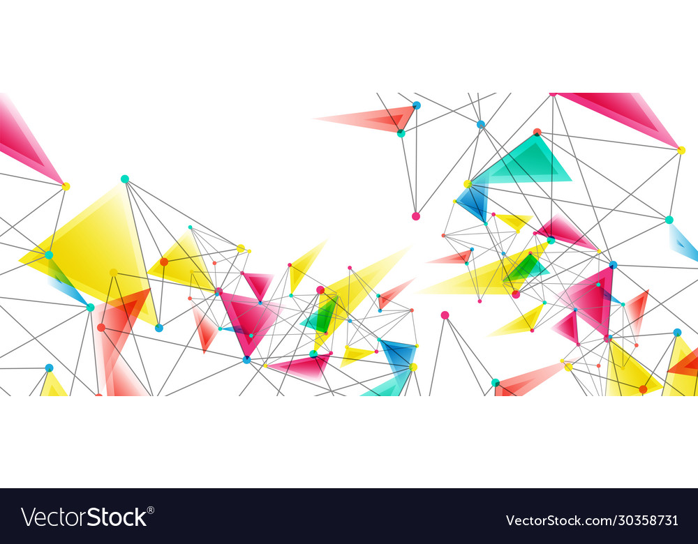 Line points connections triangular technology