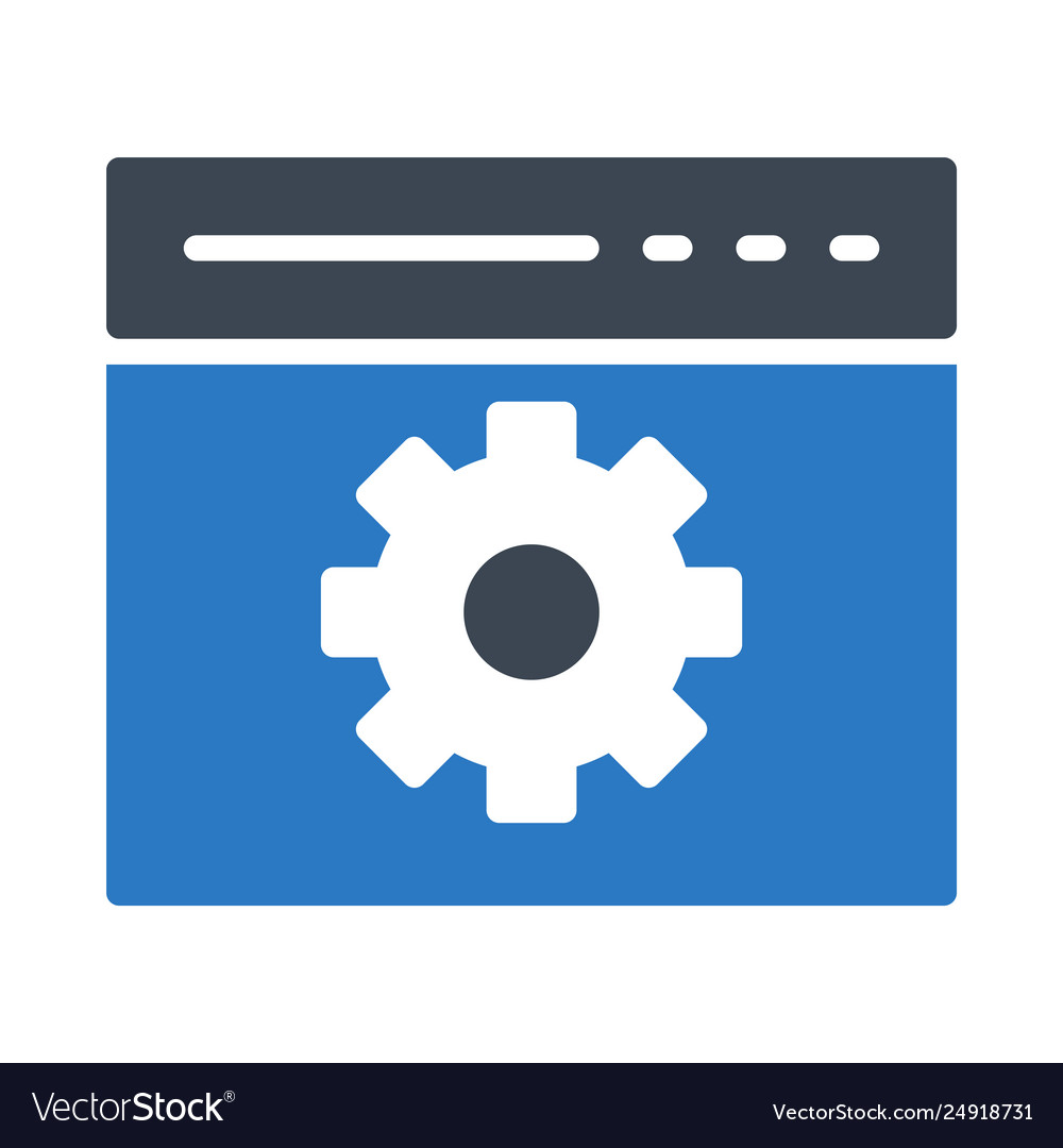 Setting browser Vector Image Setting browser
