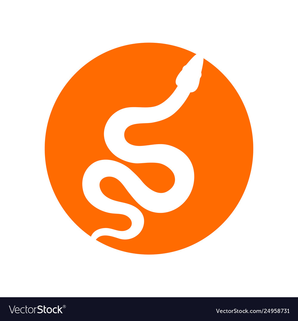 Sign silhouette snake isolated symbol icon Vector Image