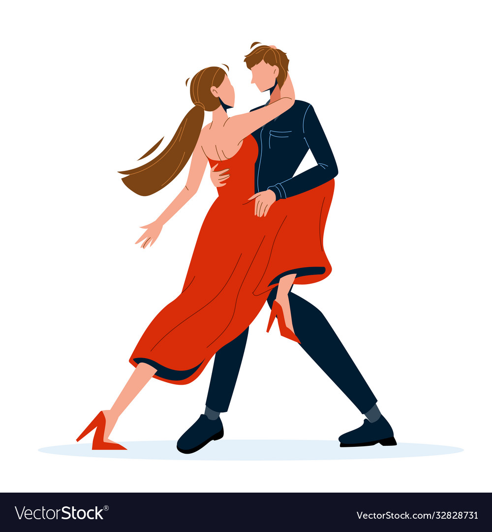 Tango dance dancing couple man and woman Vector Image