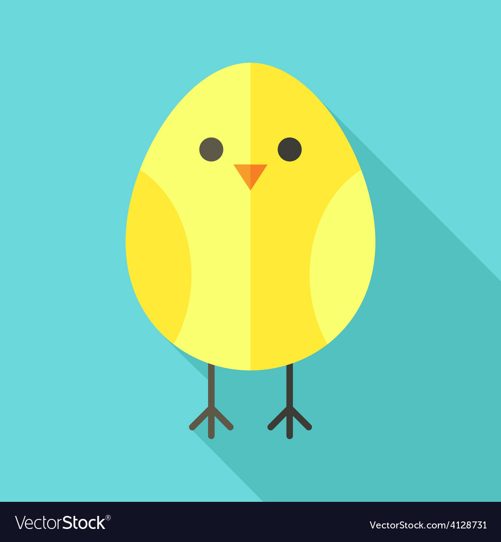 Yellow bird chicken Royalty Free Vector Image - VectorStock