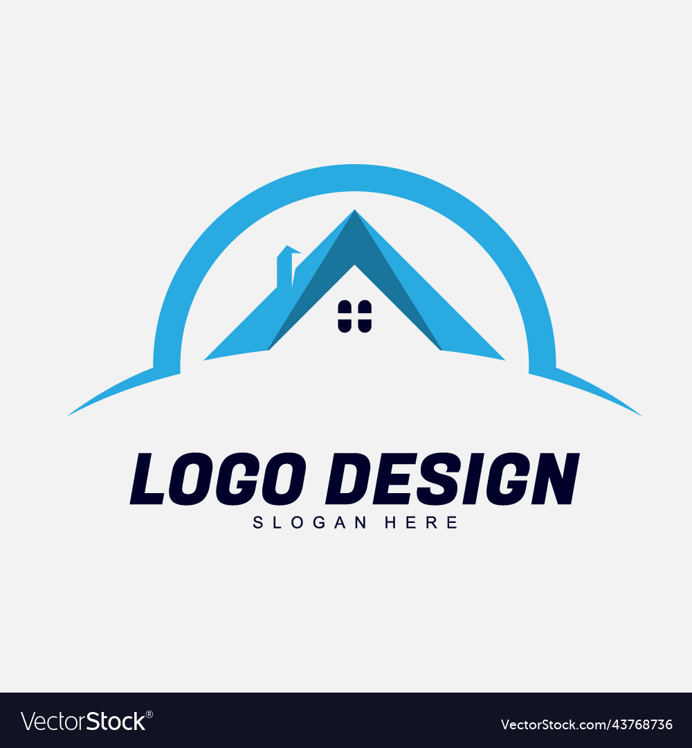 Creative real estate logo design house logo