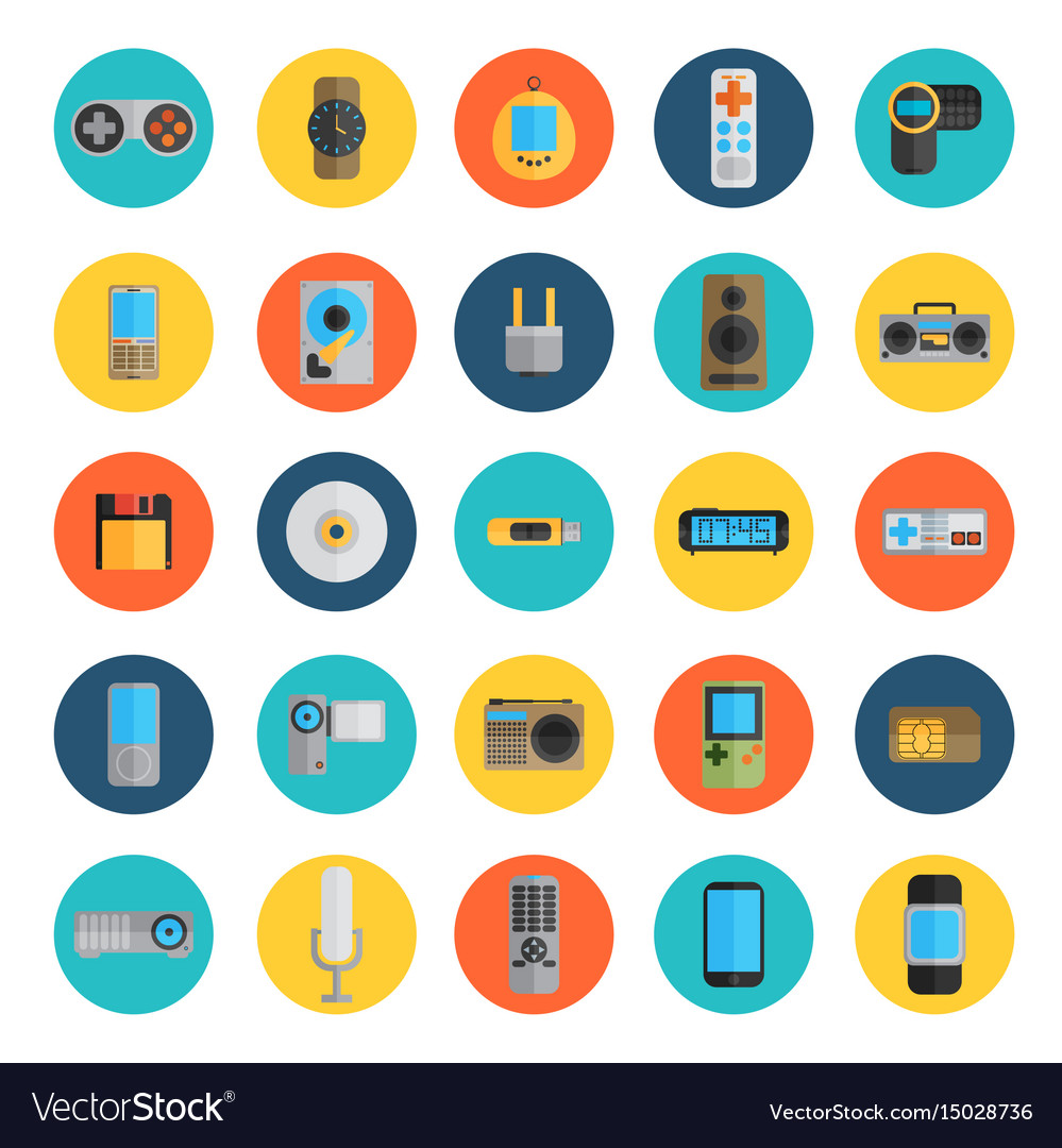 Electronics icon set