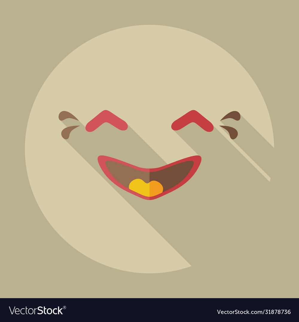 Flat modern design with shadow icons smiley