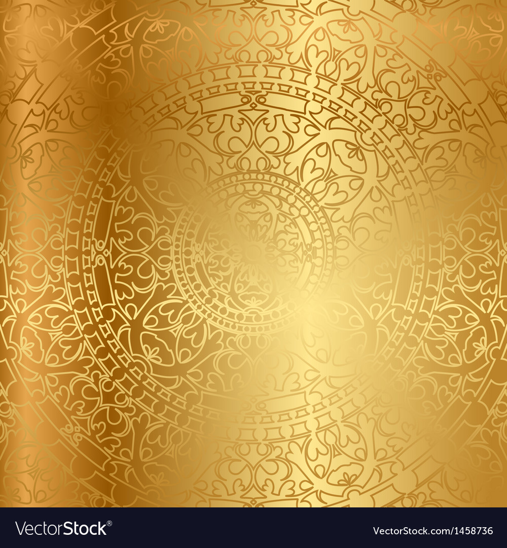 Gold background oriental decoration Royalty Free Vector