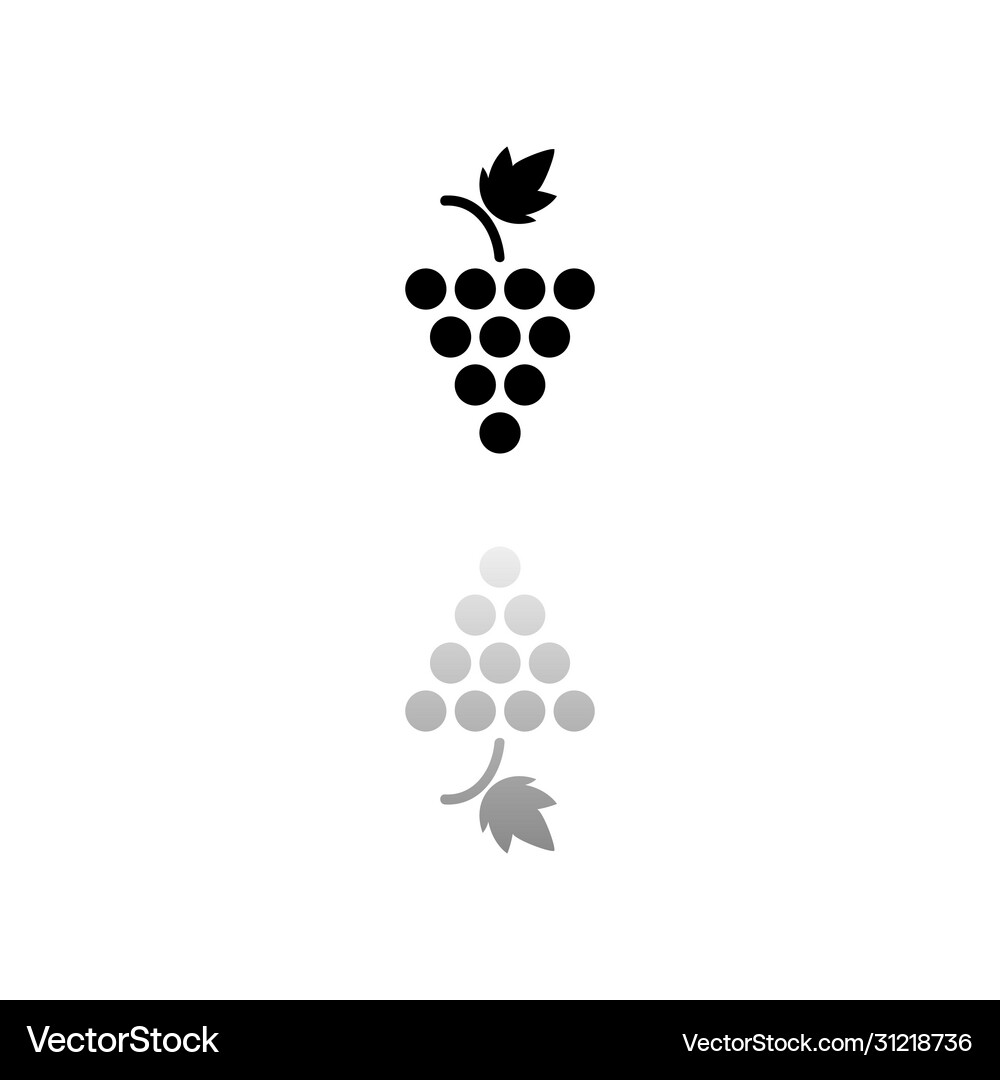 Grapes icon flat Royalty Free Vector Image - VectorStock