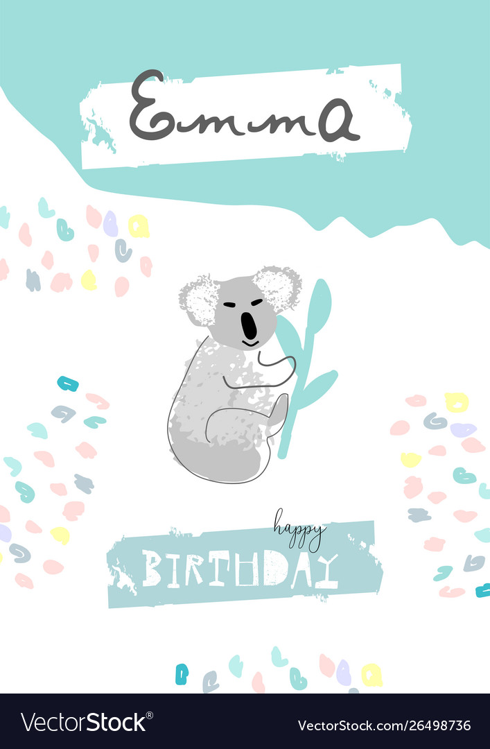 Hand drawn abstract pastel baby shower card vector image Hand drawn abstract pastel baby shower card