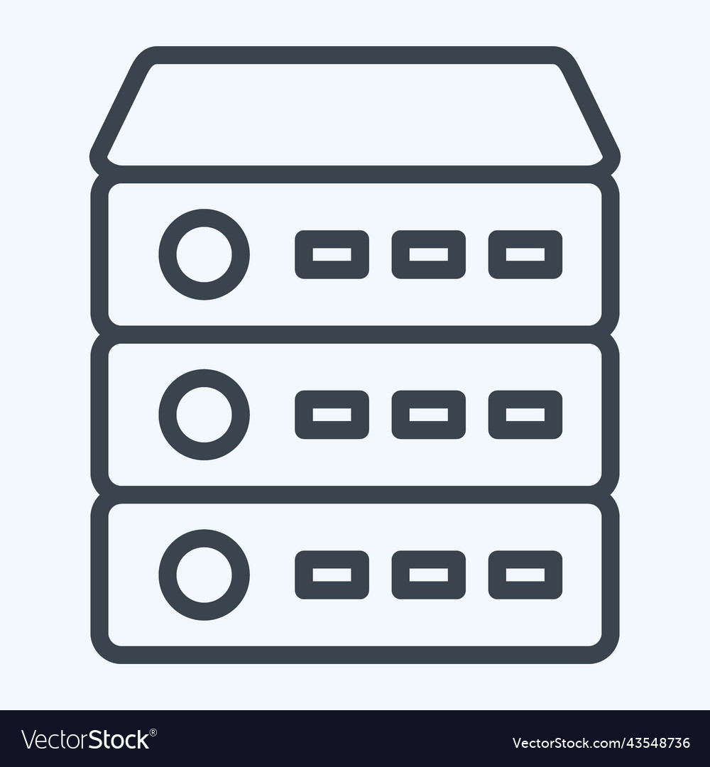 Icon server suitable for computer components Vector Image Icon server suitable for computer components