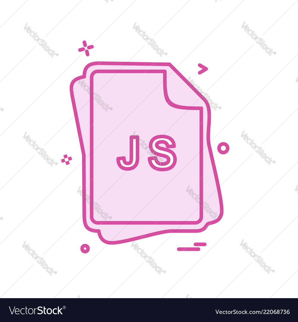 Js file type icon design vector image Js file type icon design