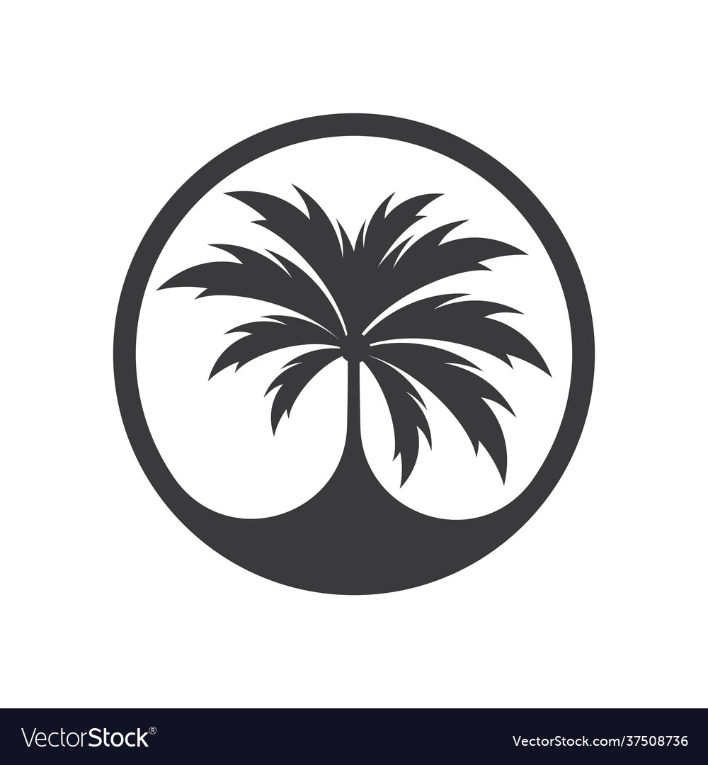 Palm tree logo images Royalty Free Vector Image