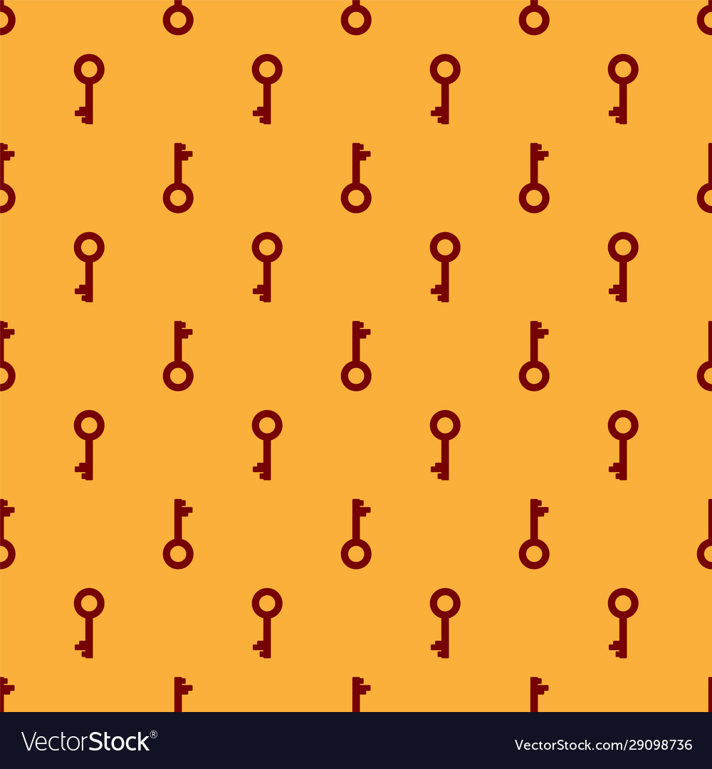 Red old key icon isolated seamless pattern Vector Image Red old key icon isolated seamless pattern