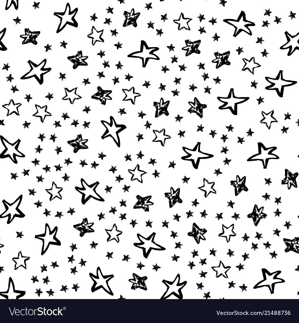 Seamless stars pattern Royalty Free Vector Image