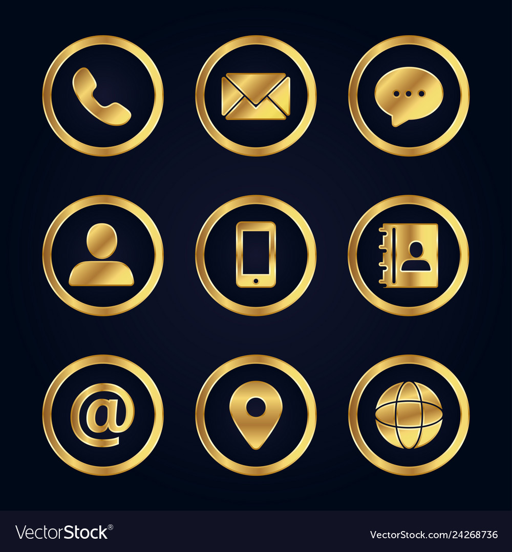 Contact Icon Set Vector