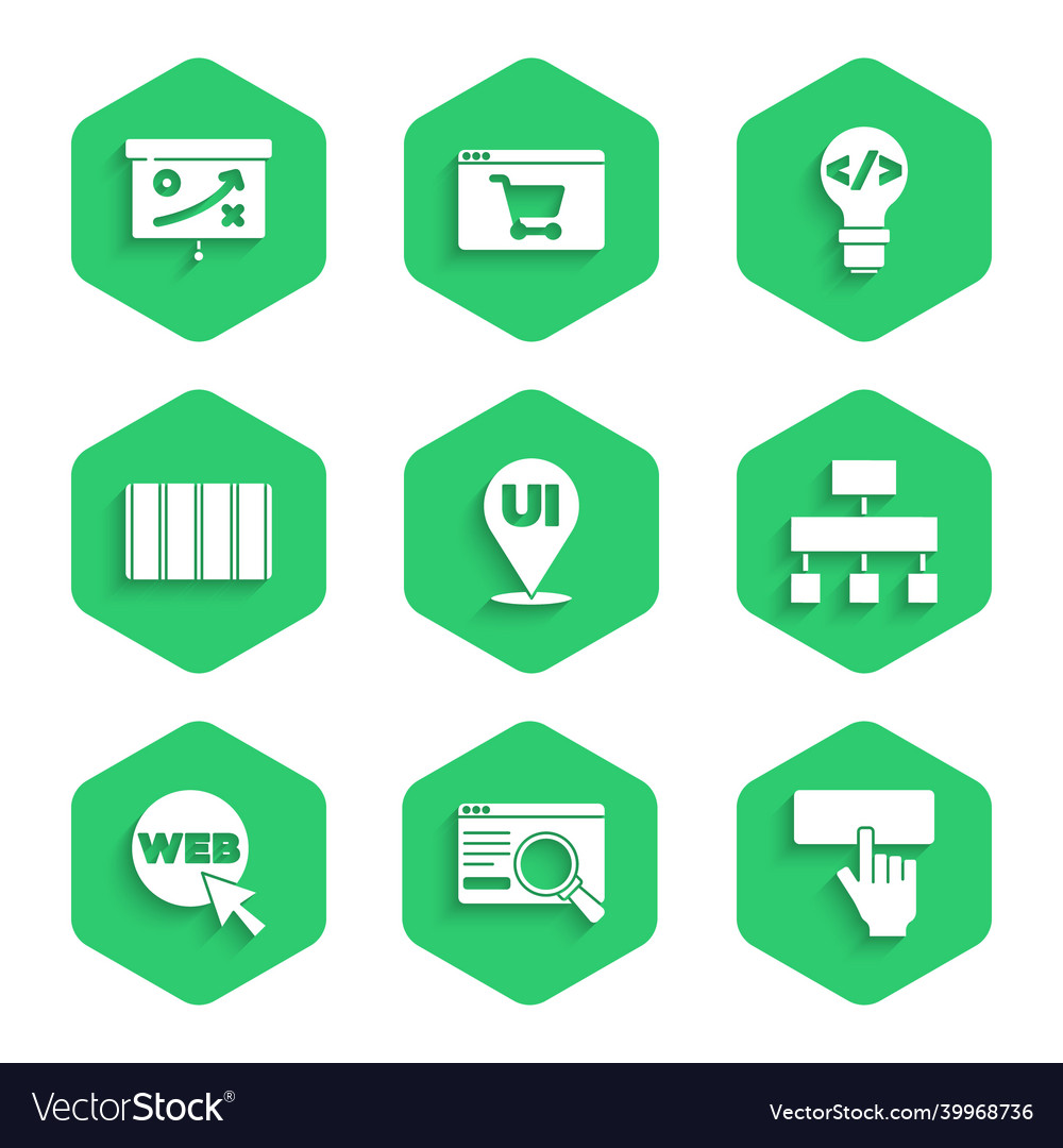 Set ui or ux design keyboard site map web vector image Set ui or ux design keyboard site map web