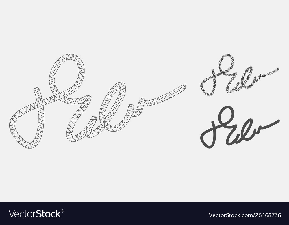 Signature mesh 2d model and triangle mosaic