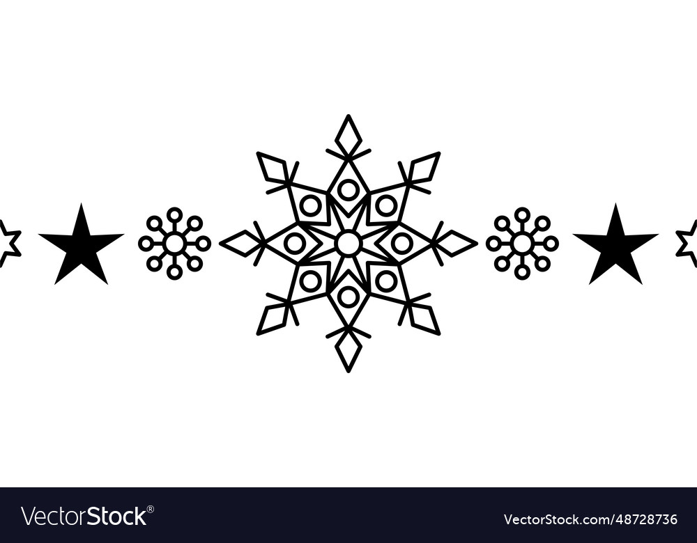 Snowflake frame element winter vector image Snowflake frame element winter