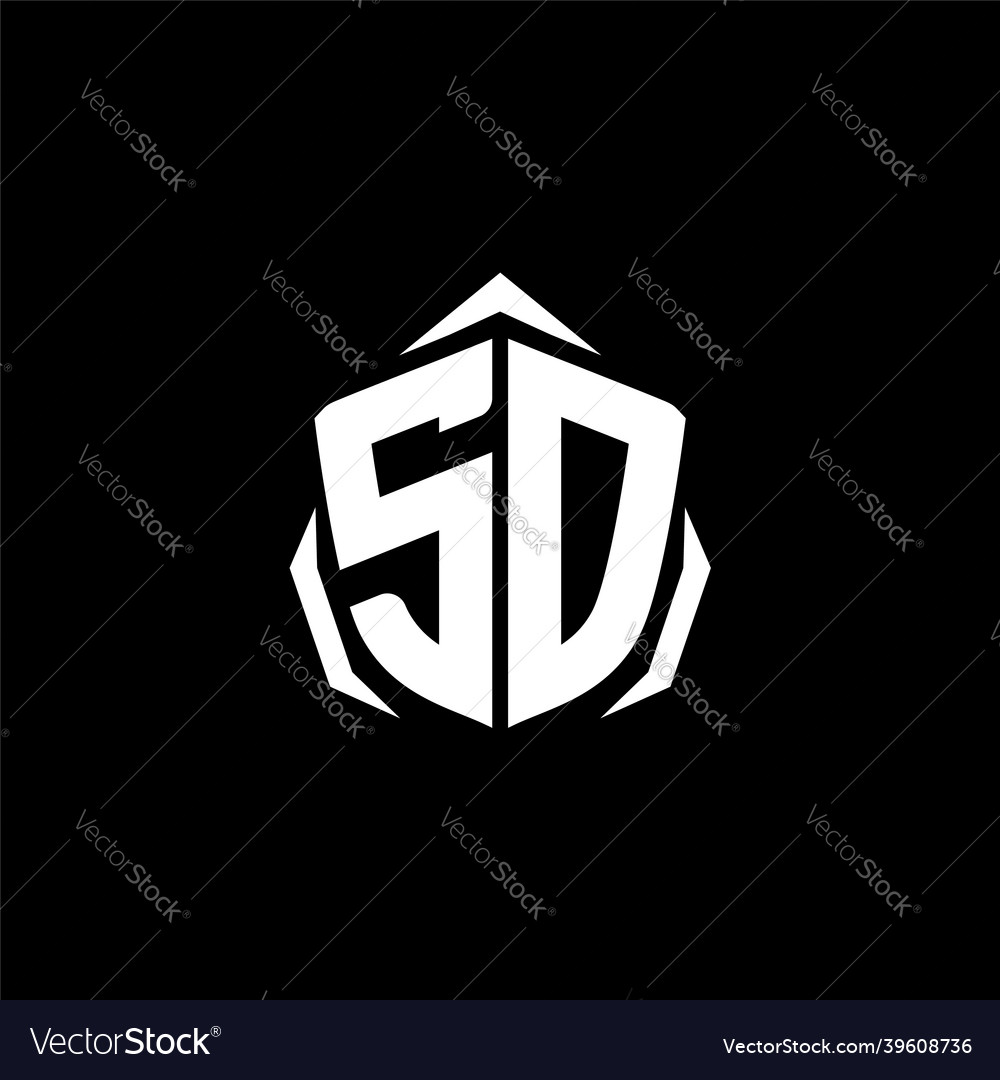 So monogram shield shape style