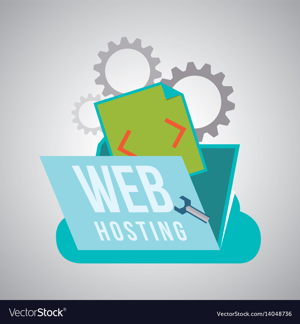 Web Hosting Design Rechenzentrum Icon isolieren