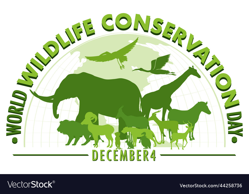 World wildlife conservation day poster template