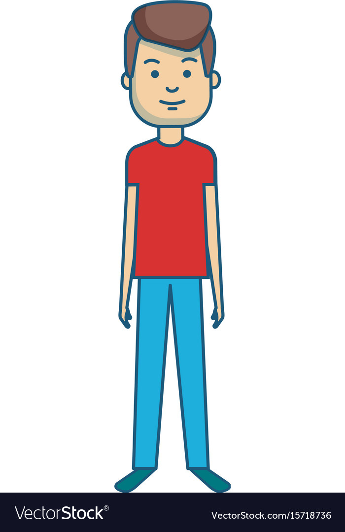 Young man model avatar character Royalty Free Vector Image