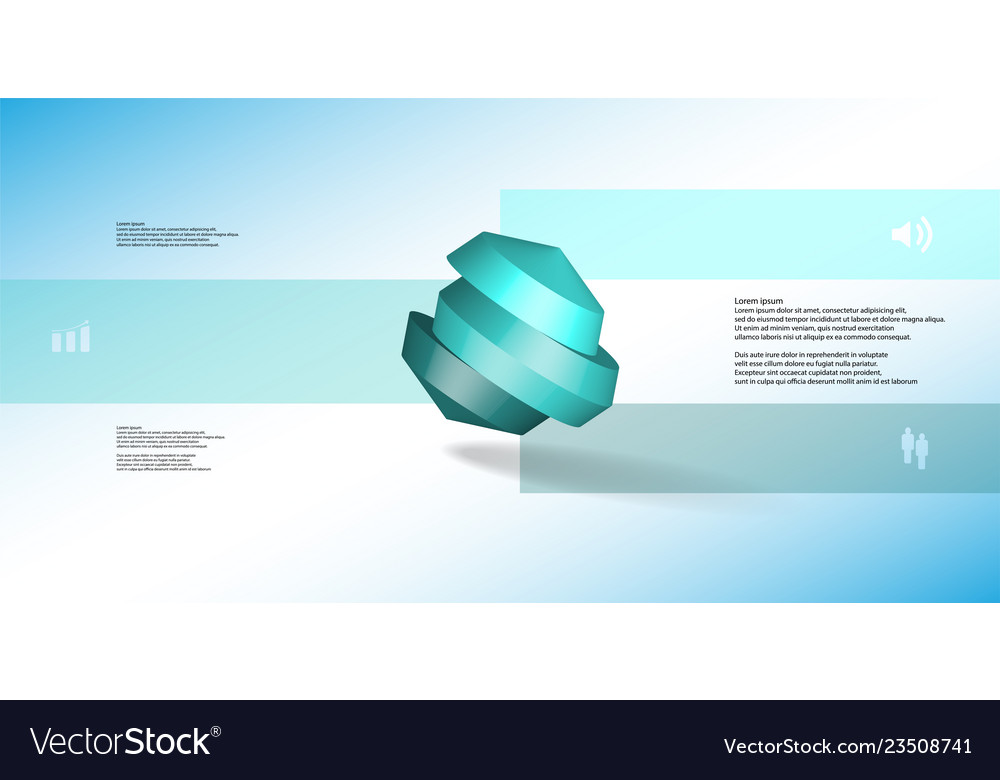 3d infographic template with round Vector Image 3d infographic template with round