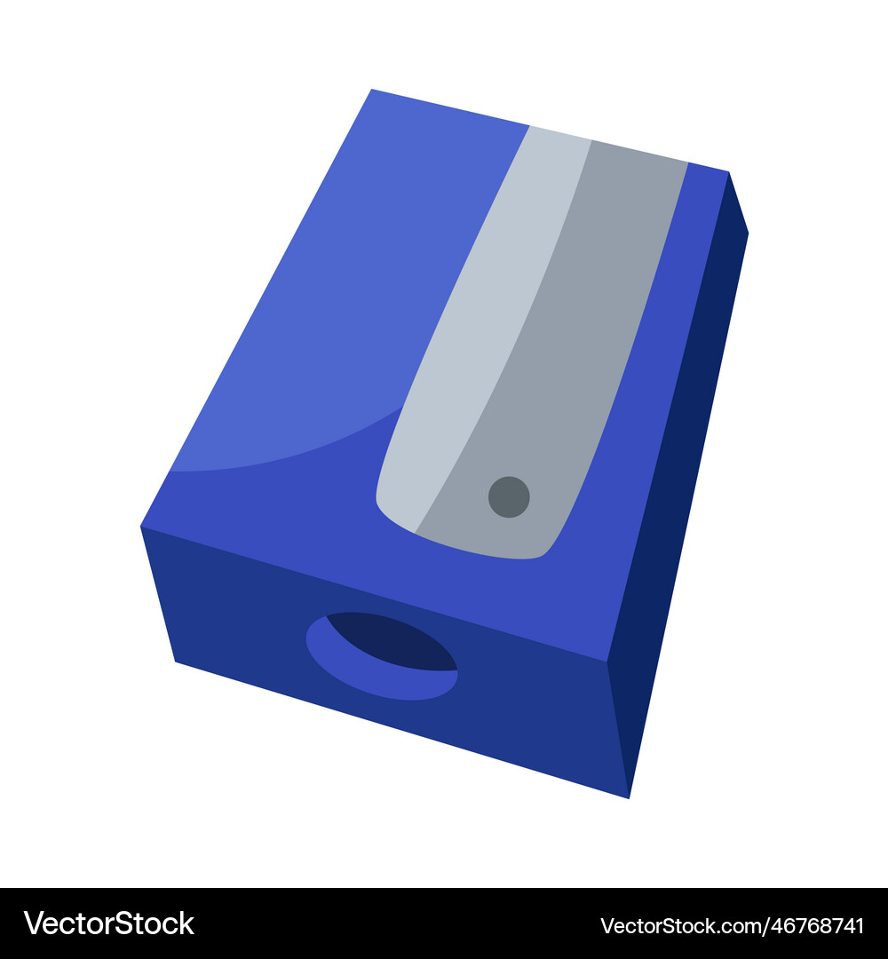 Blue pencil sharpener Royalty Free Vector Image