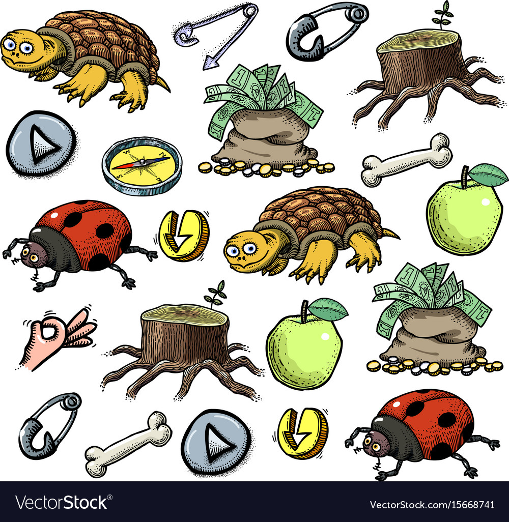 Cartoon characters seamless pattern