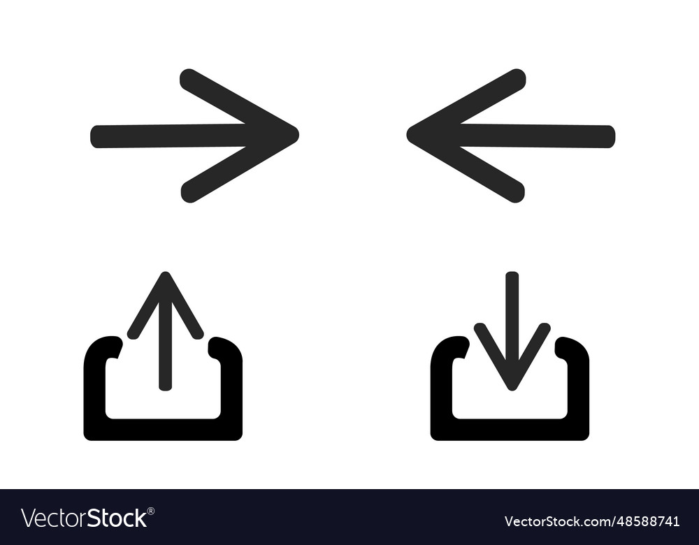 Download upload and arrow icon set web after