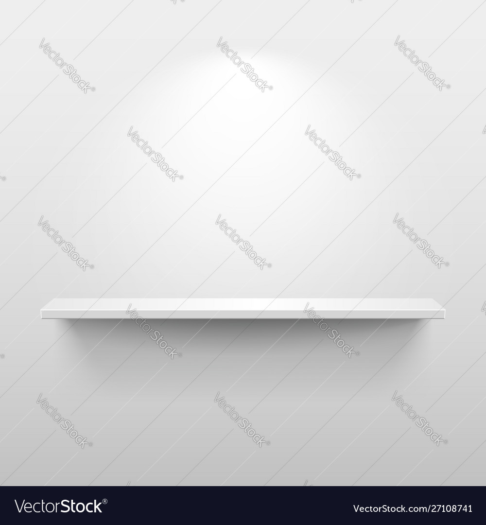 Empty White Shelf with Shadow