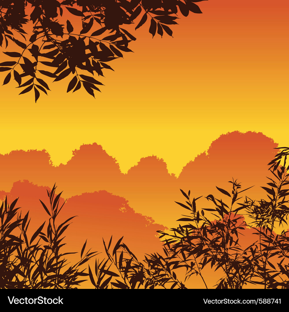 Forest landscape Royalty Free Vector Image - VectorStock