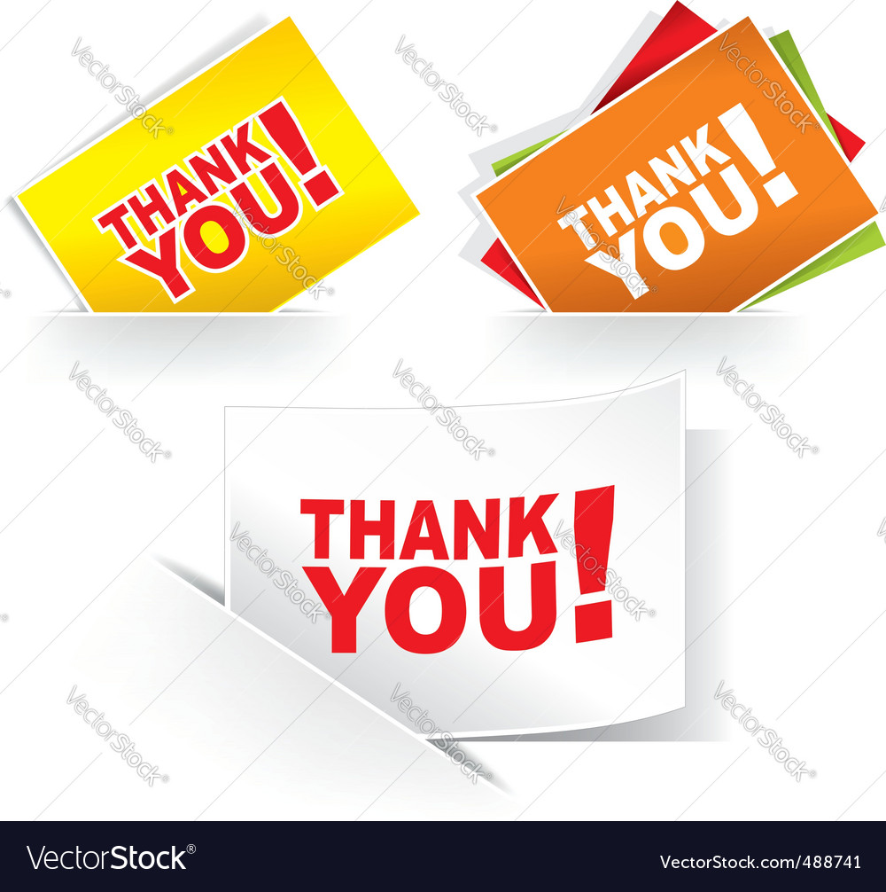 Grateful cards Royalty Free Vector Image - VectorStock