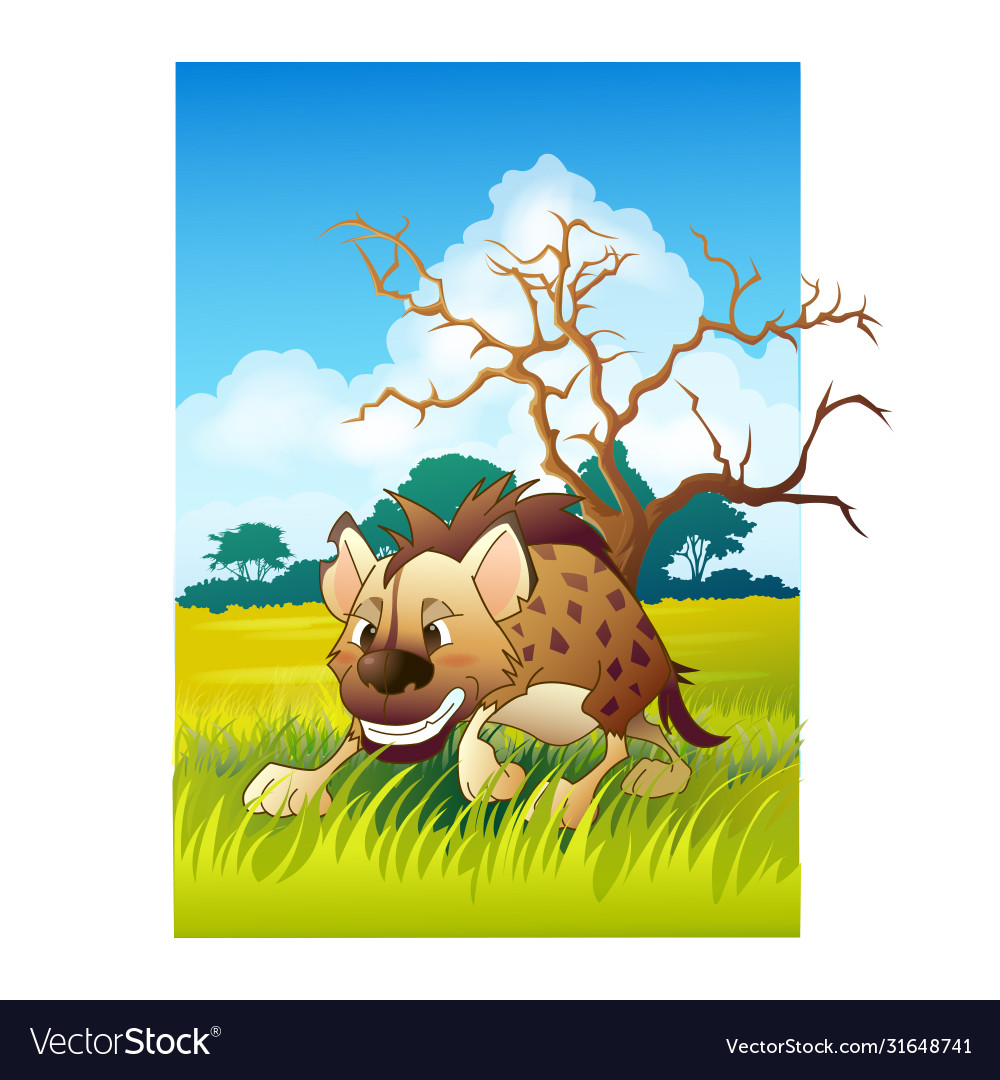 Hyena cartoon Royalty Free Vector Image - VectorStock