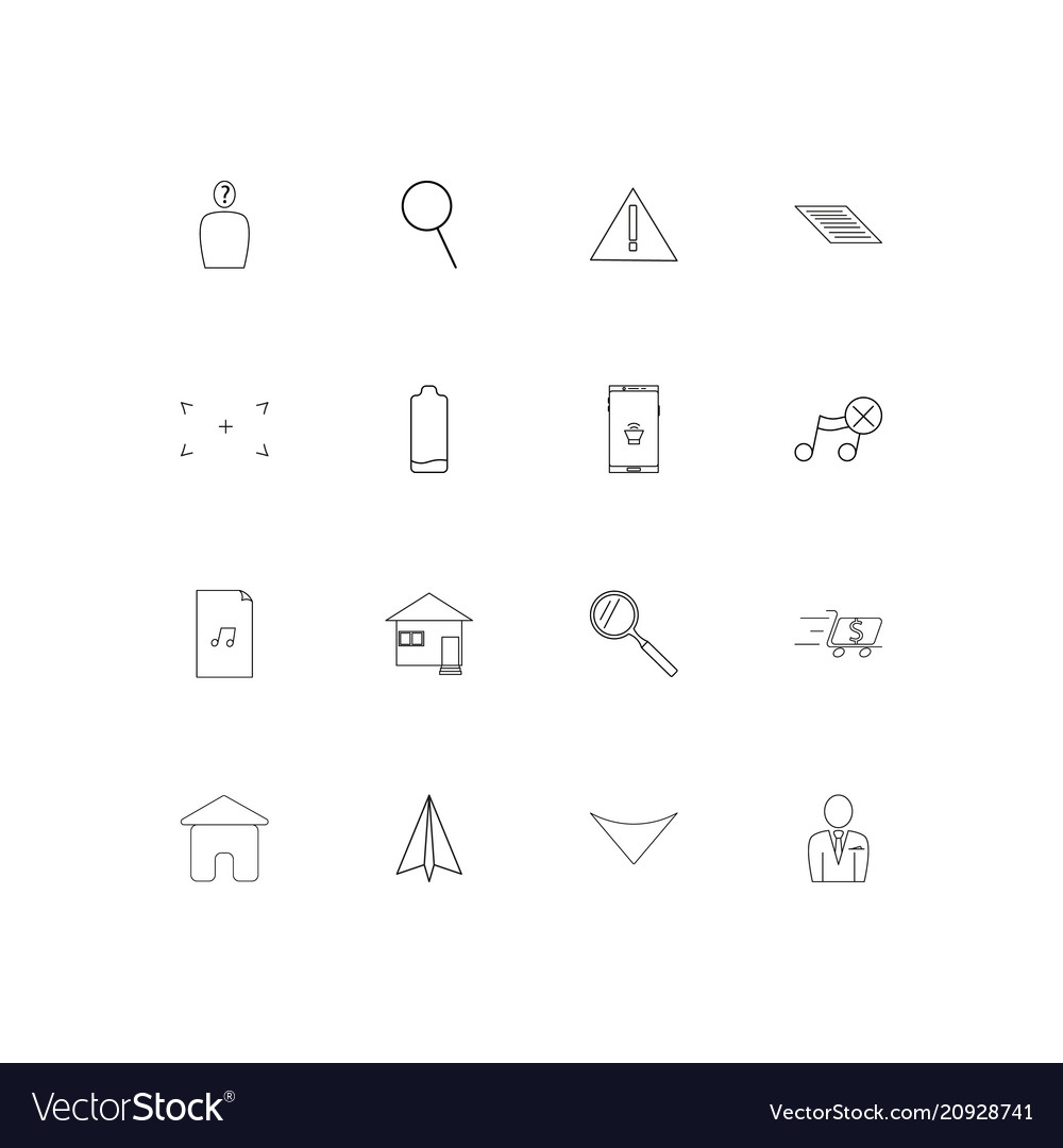 Internet of things linear thin icons set outlined